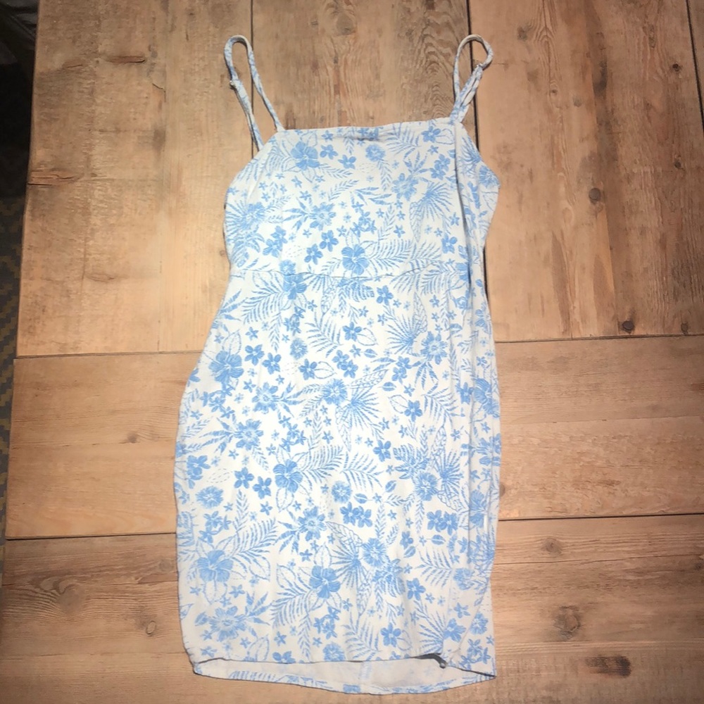 Small blue and white dress. A new day brand.